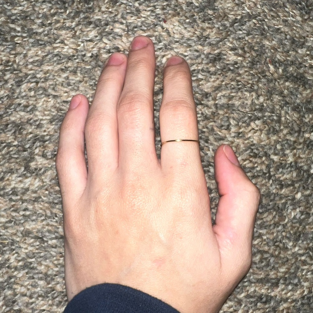 Handmade adjustable wire ring, size 8